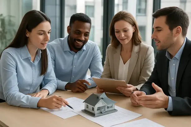 Team collaborating on property management